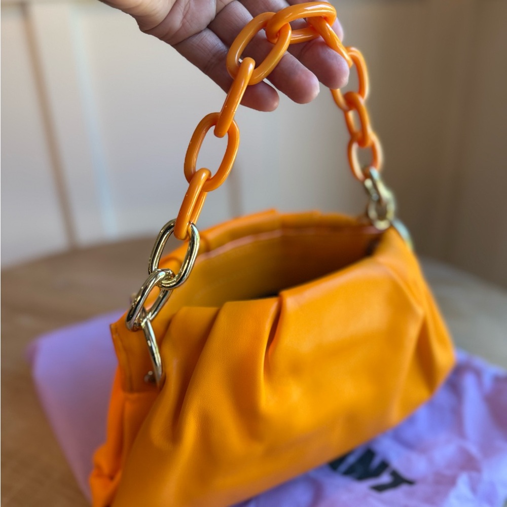 House of Want Orange Chain-Handle Women's Shoulder Bag